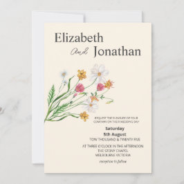 Invitación Elegant Wildflower Wedding Invite