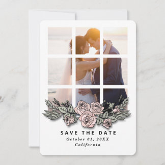 Invitación Elegant Window with Image Wedding Save the Date