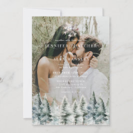Invitación Elegant Winter Snow | Christmas Wedding Invitation