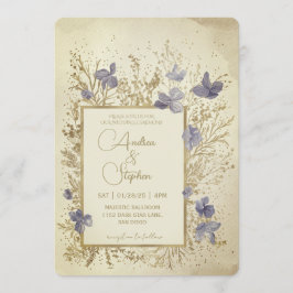 Invitación Elegant Wintry Foliage Winter Wedding