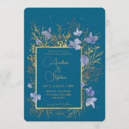 Invitación Elegant Wintry Foliage Winter Wedding