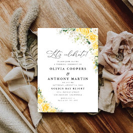 Invitación Elegant Yellow Floral Wedding Invitation