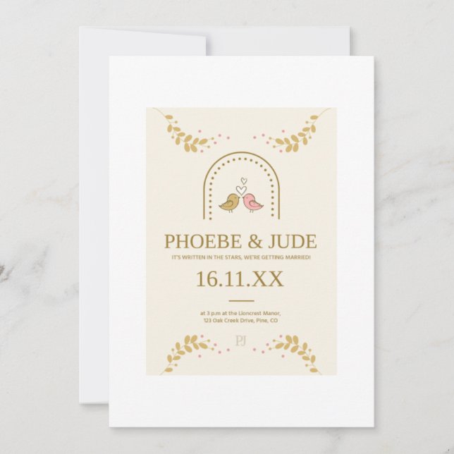 Invitación Elegante (Anverso)
