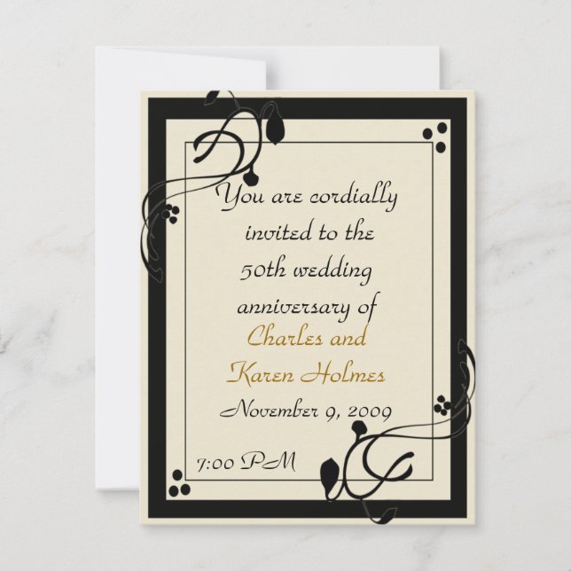 Invitación elegante (Anverso)