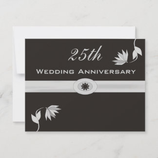 Invitación Elegante 25° aniversario Boda