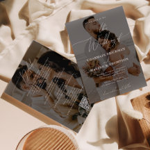 Elegante 2 foto Presupuesto Boda de código QR