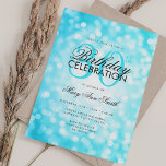 Invitación Elegante 30 Aniversario Glam Turquoise Shimmer Luz<br><div class="desc">Elegante plantilla de invitación del Fiesta Shimmer Lights de 30 años. Con luces brillantes modernas. ¡Genial por 30,  40,  50,  60 y 70 años y más!</div>