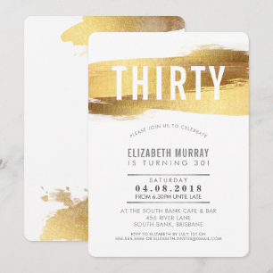 Invitación ELEGANTE 30 años INVITE la imitación de la brusca 