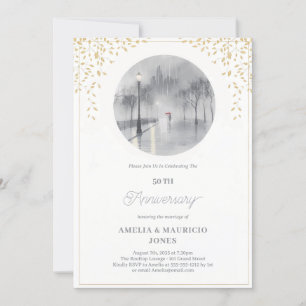 Invitación Elegante 50º Aniversario de Boda