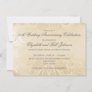 Invitación Elegante 50º aniversario de bodas de plata