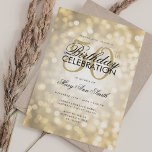 Invitación Elegante 50.º Día Glam Luces Luminosas Luminosas L<br><div class="desc">Elegante plantilla de invitación para la 50ª fiesta de cumpleaños Shimmer Lights. Con luces brillantes modernas. ¡Genial por 30,  40,  50,  60 y 70 años y más!</div>