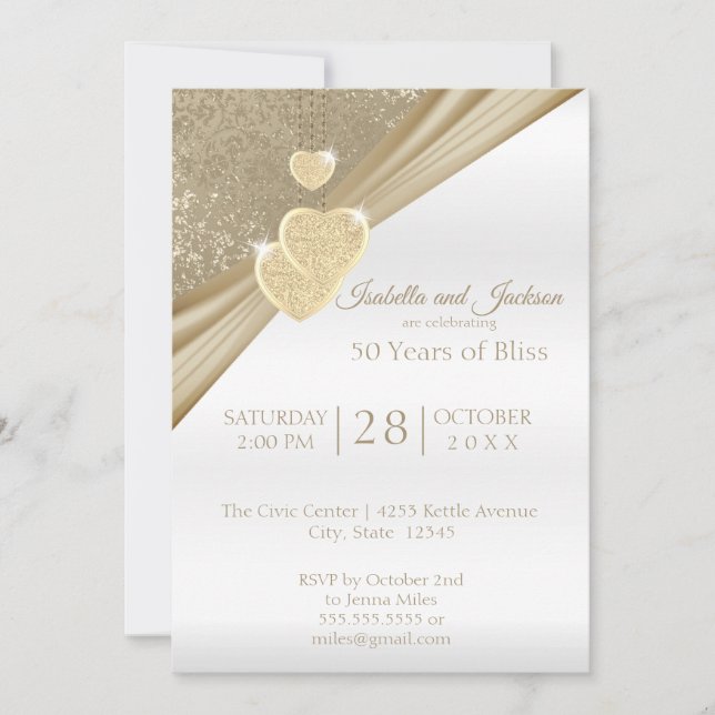 Invitación Elegante 50° aniversario (Anverso)