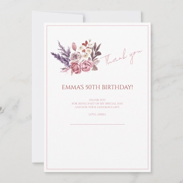 Invitación "Elegante 50 aniversario de celebración de cumplea (Anverso)