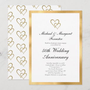 Invitación Elegante 50° Aniversario del Boda de Oro