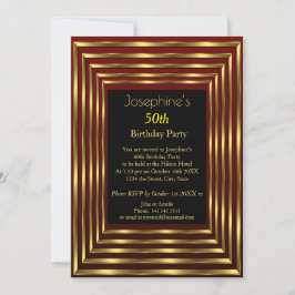 Invitación Elegante 50 aniversario fiesta de cumpleaños Borgo