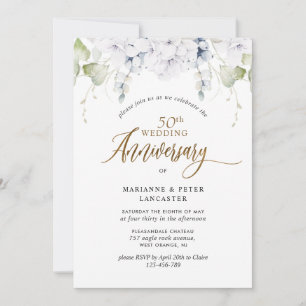 Invitación Elegante 50° (u otro) aniversario Boda