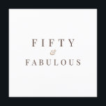 Invitación Elegante 50 y fabuloso cumpleaños 50<br><div class="desc">Elegante Invitación a los 50 y fabulosos cumpleaños. Hermoso diseño aireado con café chocolate café marrón y color marrón caramelo sobre el frente y la espalda de marfil blanco. Personalice con sus detalles de celebración e información de rsvp. Ver productos a juego y más en nuestra tienda Zazzle, Artly &...</div>