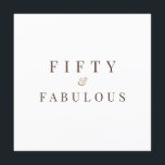 Invitación Elegante 50 y fabuloso cumpleaños 50<br><div class="desc">Elegante Invitación a los 50 y fabulosos cumpleaños. Hermoso diseño aireado con café chocolate café marrón y color marrón caramelo sobre el frente y la espalda de marfil blanco. Personalice con sus detalles de celebración e información de rsvp. Ver productos a juego y más en nuestra tienda Zazzle, Artly &...</div>