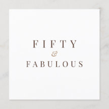 Elegante 50 y fabuloso cumpleaños 50