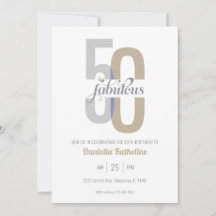 Elegante 50 y fabuloso cumpleaños moderno