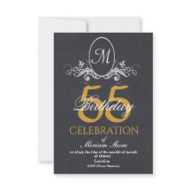 Elegante 55ª fiesta de cumpleaños invitada texturi