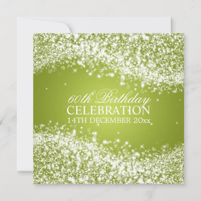 Invitación Elegante 60.ª fiesta de cumpleaños. (Anverso)
