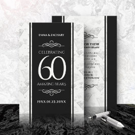 Invitación Elegante 60° Aniversario del Boda del Diamante