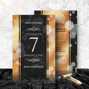 Invitación Elegante 7.ª Celebración del Aniversario del Boda 