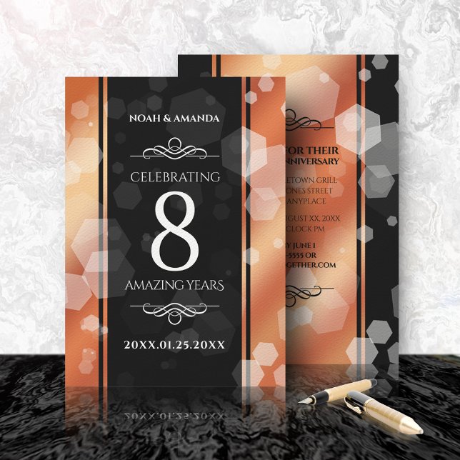 Invitación Elegante 8° Aniversario del Boda de Bronce (Subido por el creador)