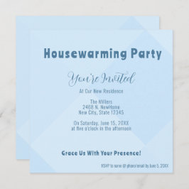 Invitación elegante a casa nueva con motivo de cua