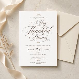 Invitación elegante a la cena de Acción de Gracias