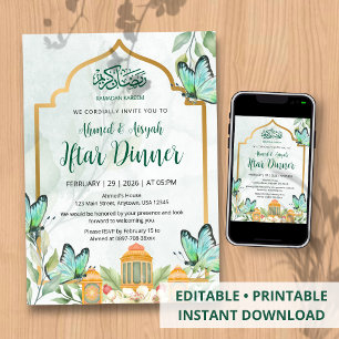 Invitación elegante a la cena de Iftar de Ramadán