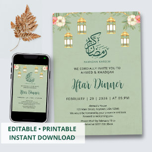 Invitación elegante a la cena de Iftar de Ramadan