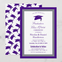 Invitación elegante a la ceremonia de graduación c