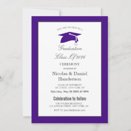 Invitación elegante a la ceremonia de graduación d