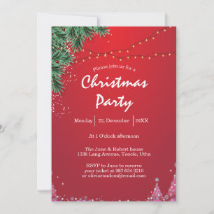 invitación elegante a la fiesta de navidad