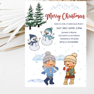 Invitación elegante a la fiesta de Navidad