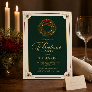 Invitación elegante a la fiesta de Navidad Invit