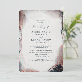 Invitación Elegante Abstract Watercolor Moonlight Boda