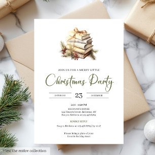 Invitación Elegante Acojimiento Oliva Beige Nórdico Libro de