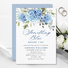 Invitación Elegante acuarela azul Hydrangea BRIDAL DUCHA