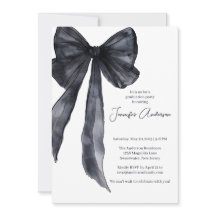 Elegante acuarela Black Bow Graduation Party