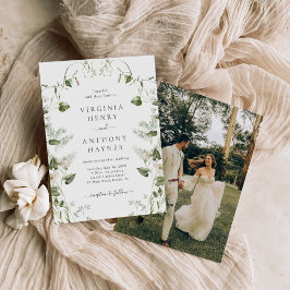 Invitación Elegante acuarela Boda de flores silvestres