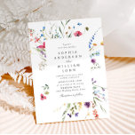 Invitación Elegante acuarela Boda de flores silvestres<br><div class="desc">Para una mayor personalización, haga clic en "Personalizar esta plantilla" y, a continuación, en "Editar usando la herramienta de diseño". Estiloso editable fácil de usar plantillas de boda, más artículos disponibles en la tienda (invitaciones, rsvp, tarjetas de agradecimiento, papel y decoración). Si necesita ayuda o elementos coincidentes, por favor contáctame....</div>