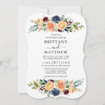 Elegante acuarela Boda de vegetación floral mixta