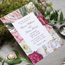 Elegante acuarela Boho Floral Photo Boda
