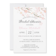 Elegante acuarela Cherry Blossom Bridal Shower