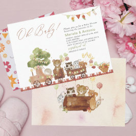 Invitación Elegante acuarela Chica Baby Shower Invi