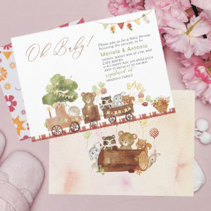 Invitación Elegante acuarela Chica Baby Shower Invi