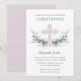 Invitación Elegante acuarela Cristalización rosa